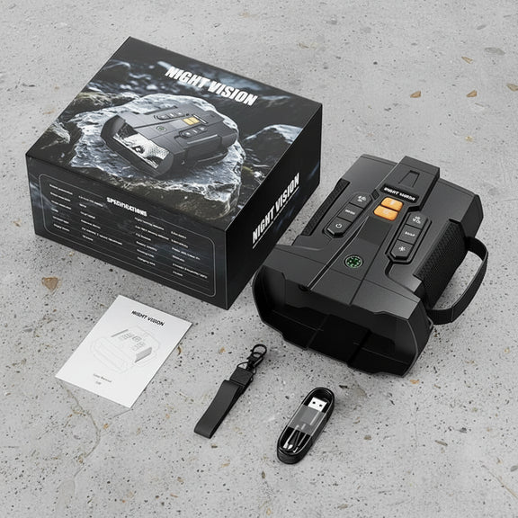 Nachtkijker met camera en infrarood nachtzicht inclusief verpakking en accessoires