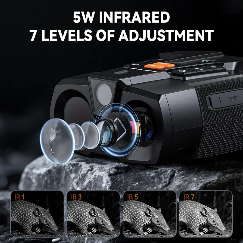 Nachtkijker met infrarood nachtzicht en meerdere IR-instellingen