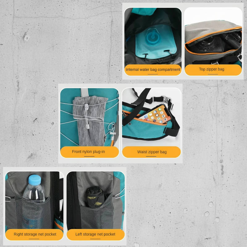 Backpack 40L Hiking Rugzak met Hydration Vak en Heupband