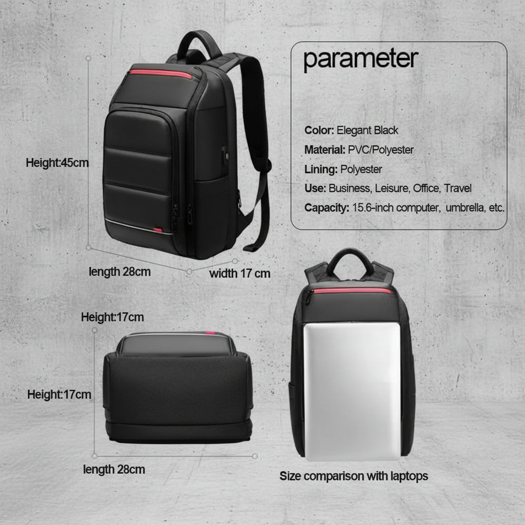 Laptop Rugzak 15.6 Inch USB Business Rugzak Anti Diefstal