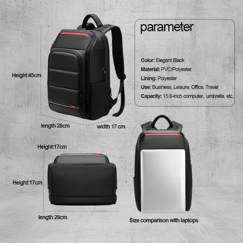 Laptop Rugzak 15.6 Inch USB Business Rugzak Anti Diefstal