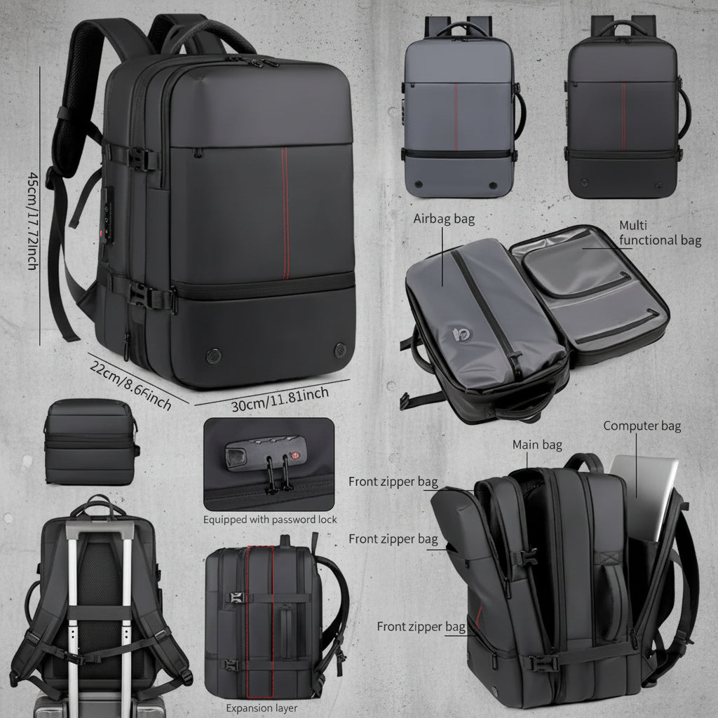 Vacuum Backpack met 15.6 Inch Laptopvak
