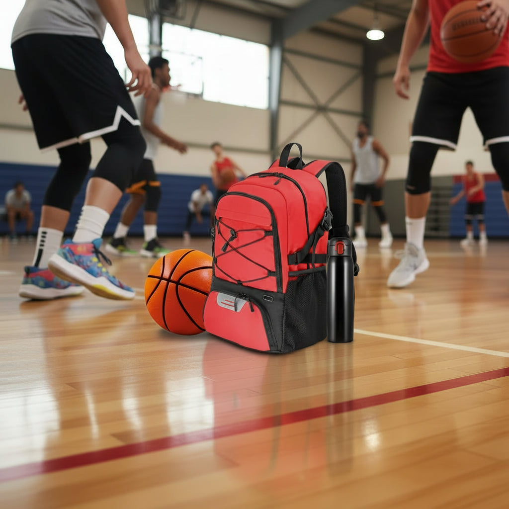 Basketbal Voetbal Backpack met Balvak - Schoenenvak