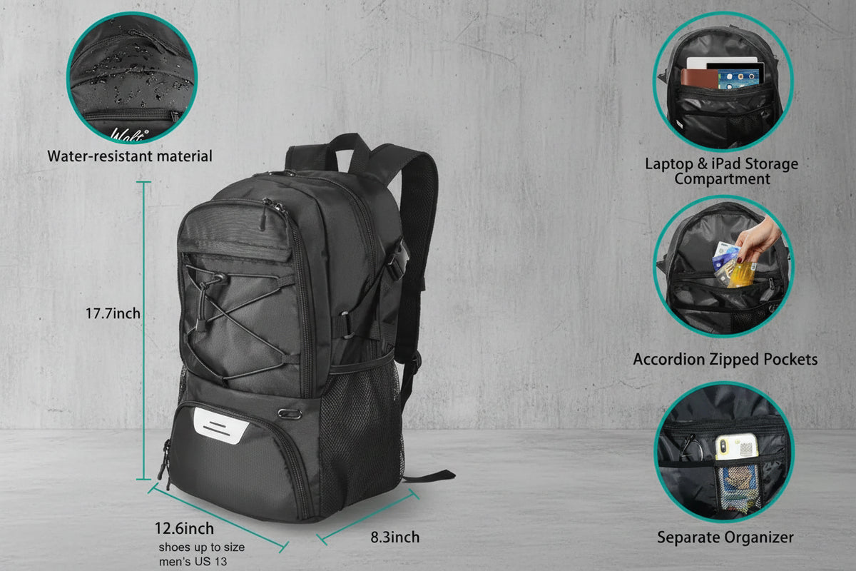 Basketbal Voetbal Backpack met Balvak - Schoenenvak