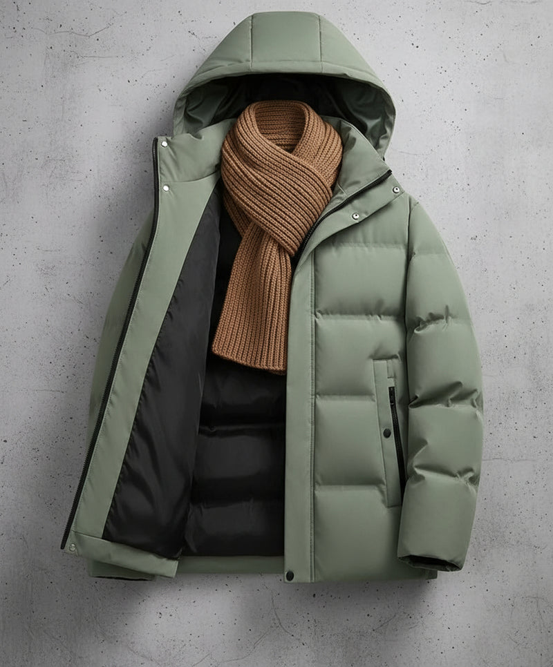 Heren Puffer Jas - Warm - Waterdicht - Met Capuchon
