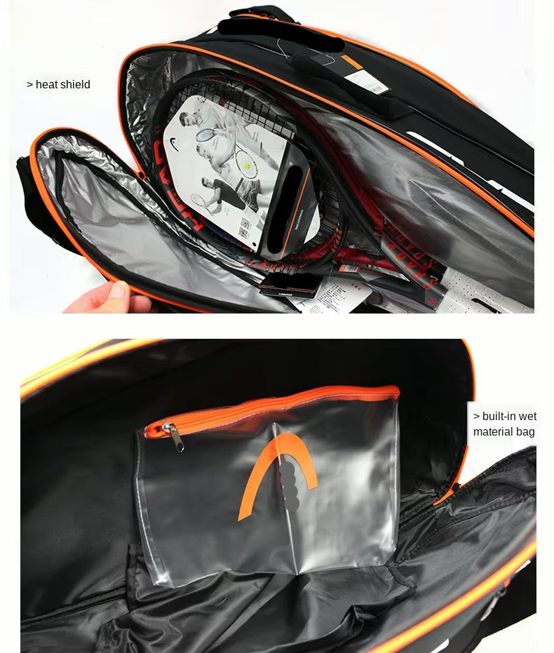 Tennis Racket Backpack 6-9 Rackets met Schoenvak