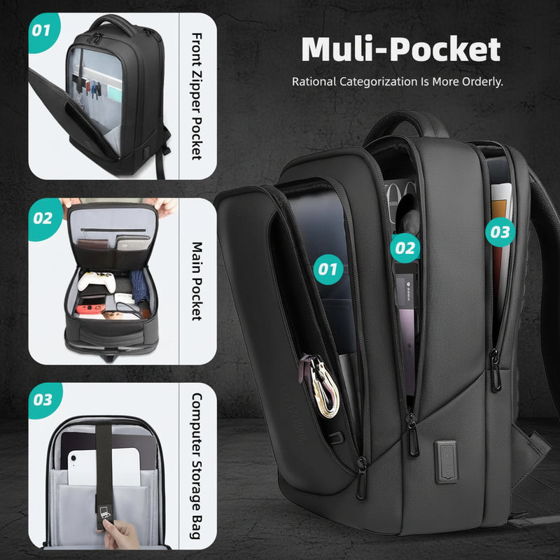 Laptop Rugzak 15.6 Inch USB Waterdicht Business Anti Diefstal