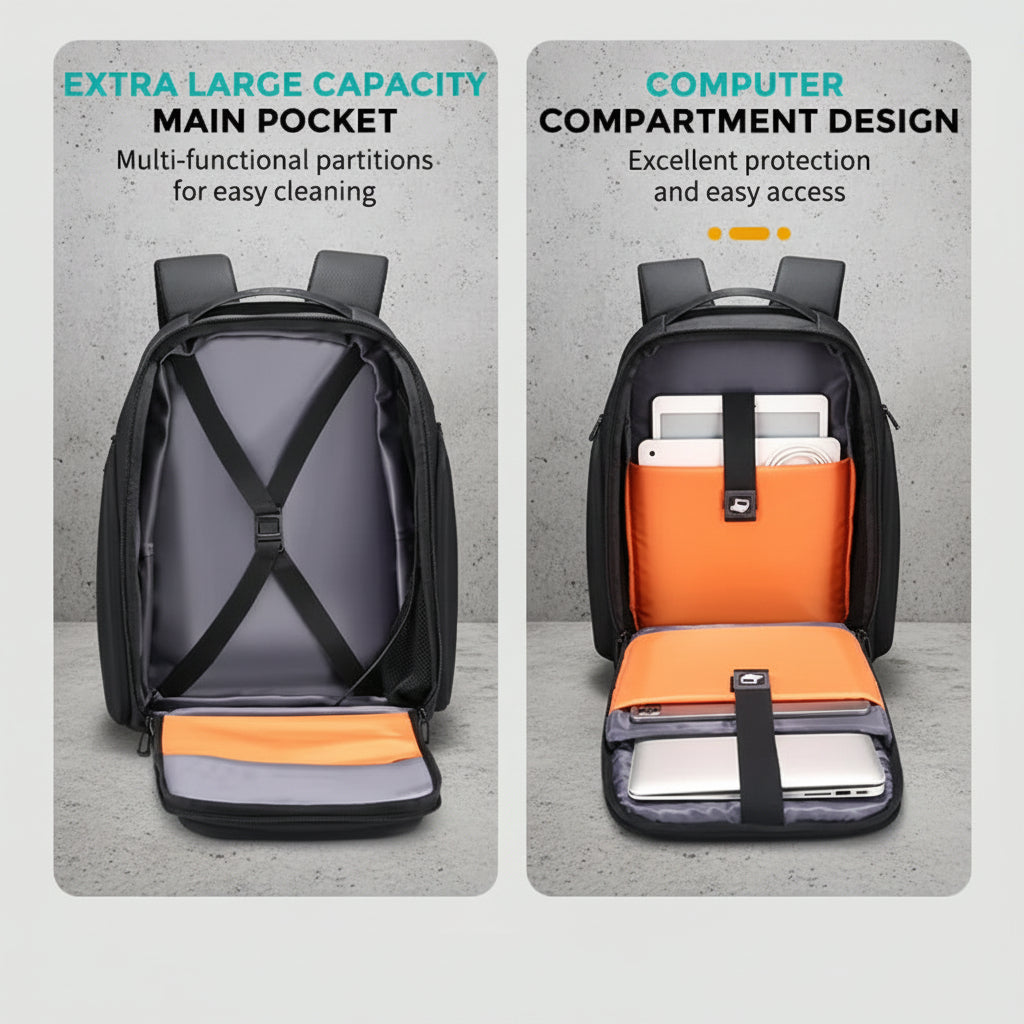 Expandable Laptop Backpack 36-48L Waterdicht