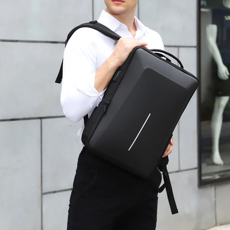 Anti-Diefstal Laptop Rugzak met USB Oplaadpoort - Harde Shell - Waterafstotend