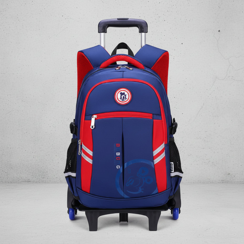 Kinder Trolley Rugzak met Wielen 2 of 6 Wiel Optie