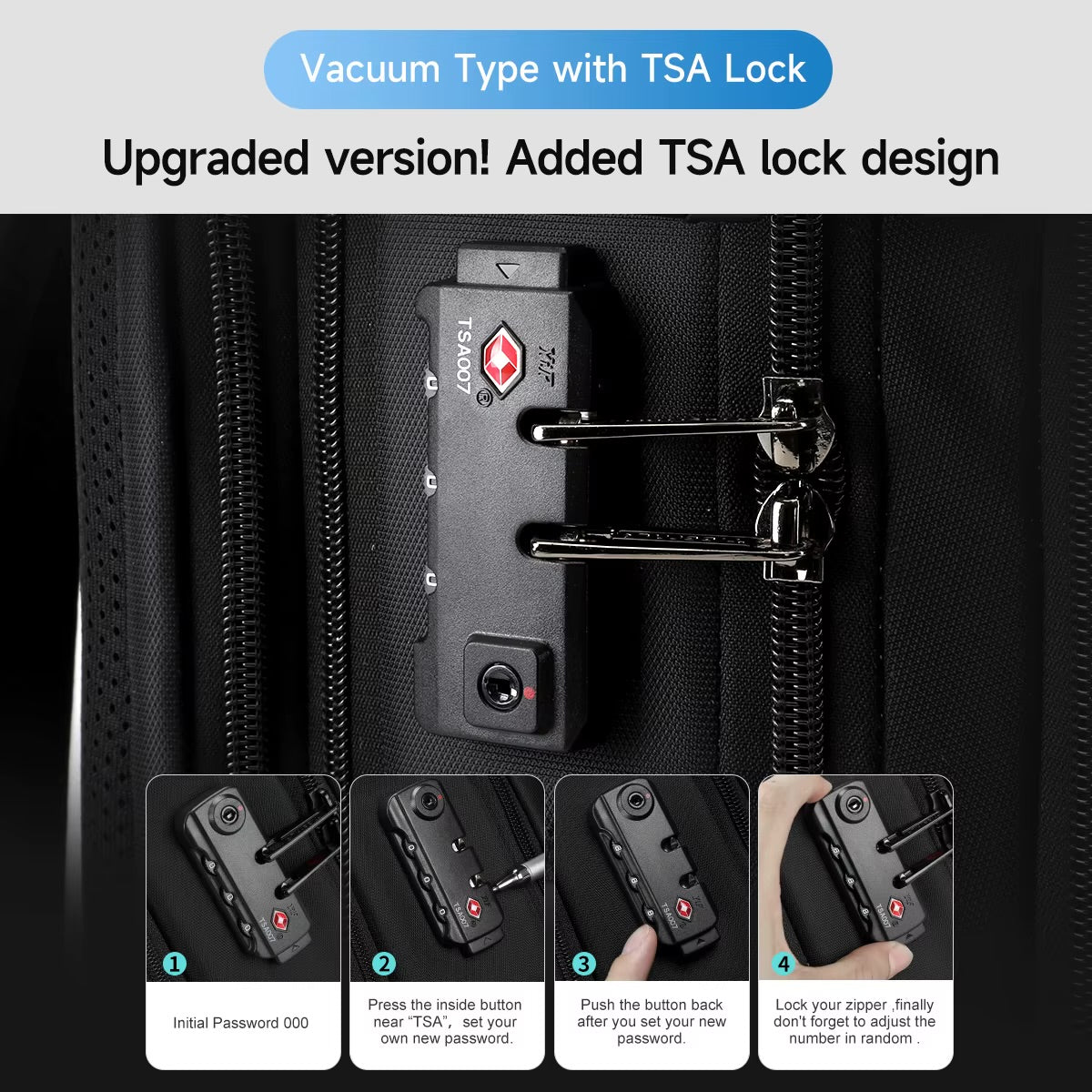 Vacuum Compressie Rugzak met TSA Slot – Travel Backpack 22”