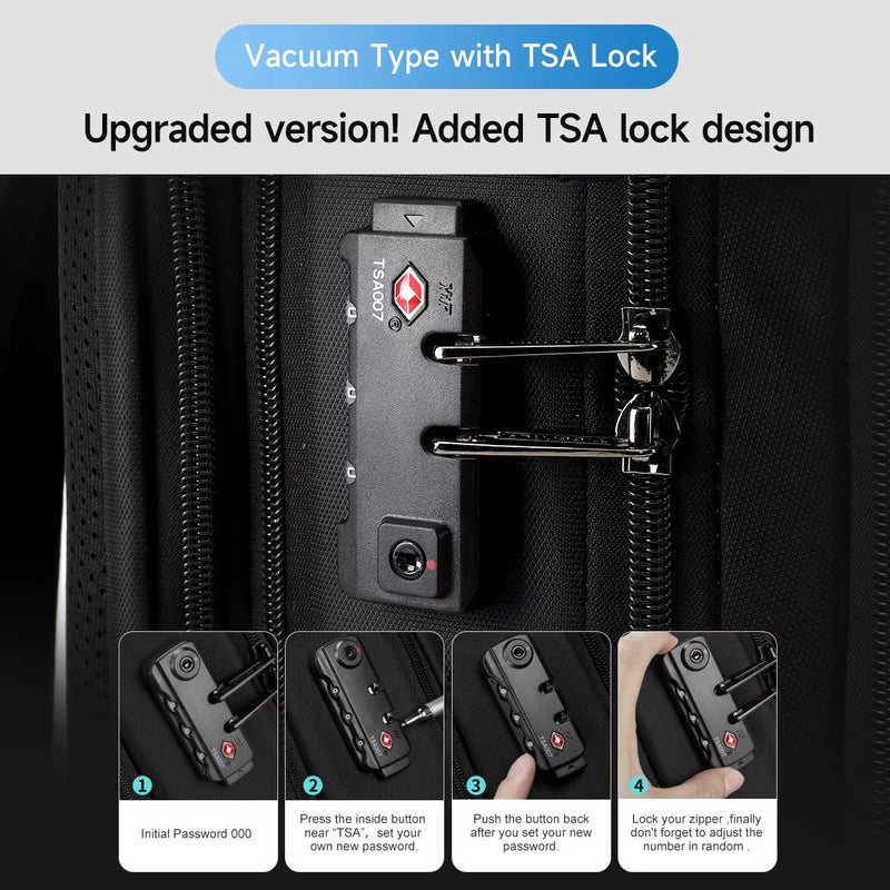 Vacuum Compressie Rugzak met TSA Slot – Travel Backpack 22”