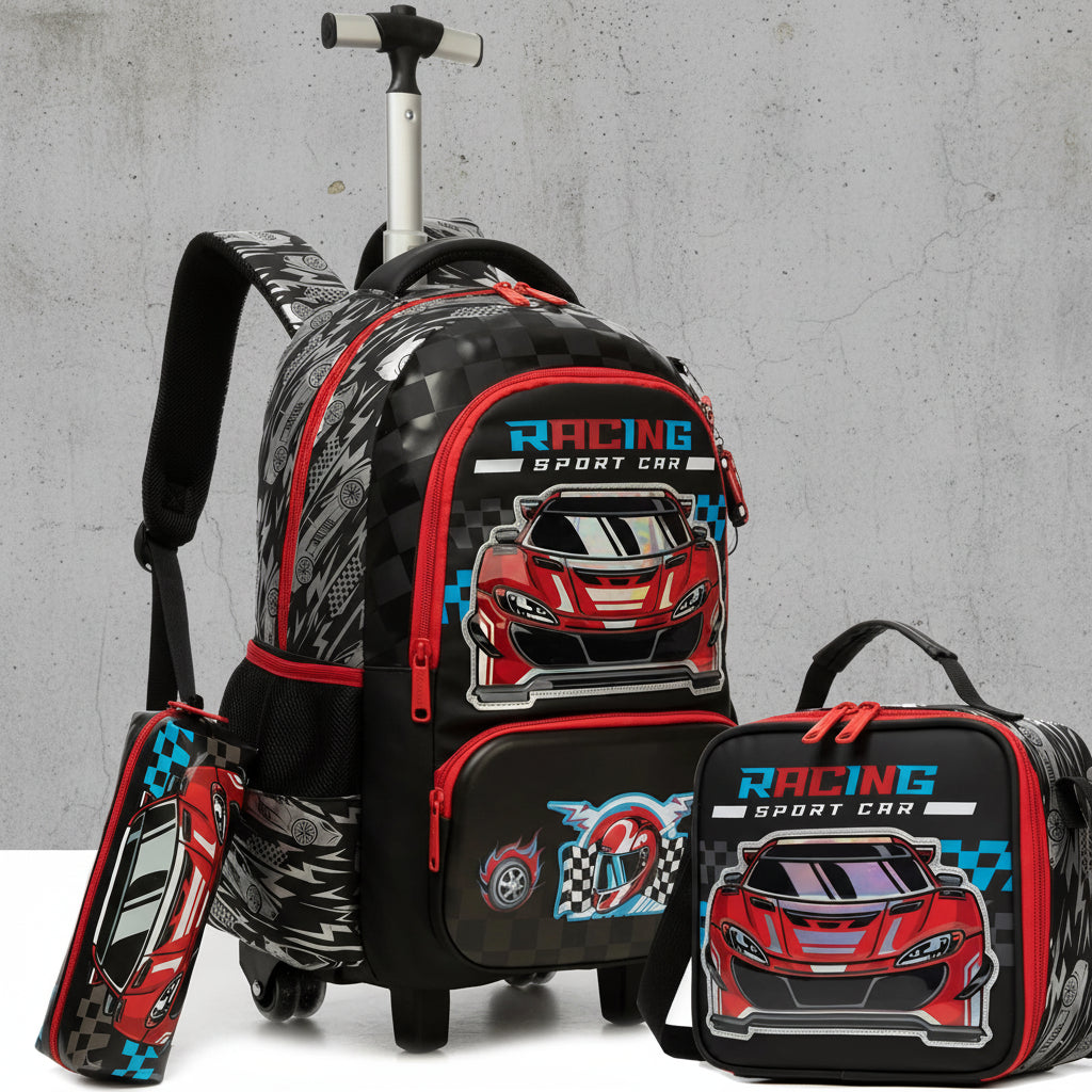 Kinder Trolley Rugzak Set met Wielen – Game Design