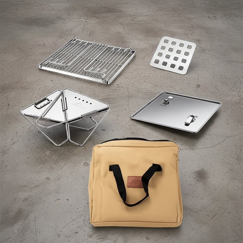 Opvouwbare BBQ Grill - Firepit - RVS