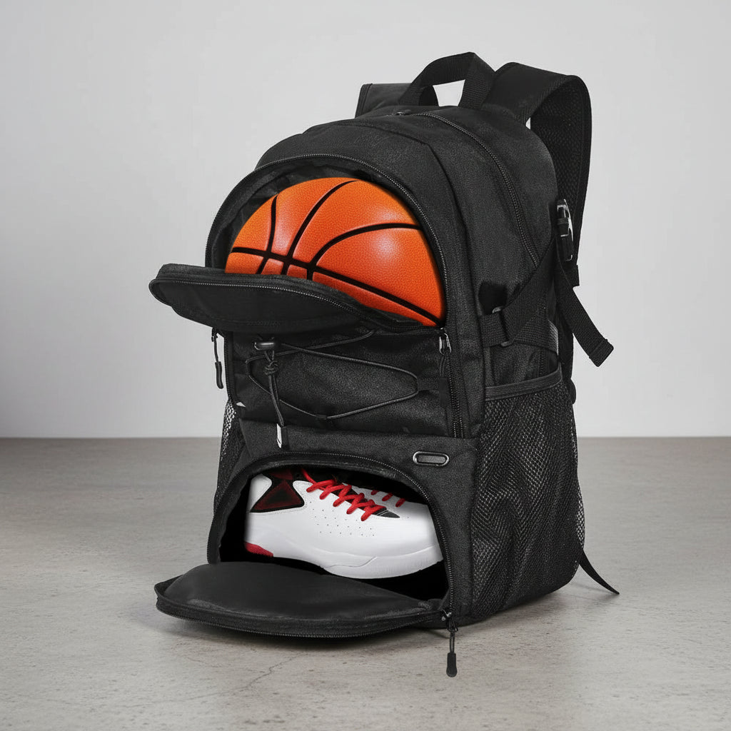 Basketbal Voetbal Backpack met Balvak - Schoenenvak