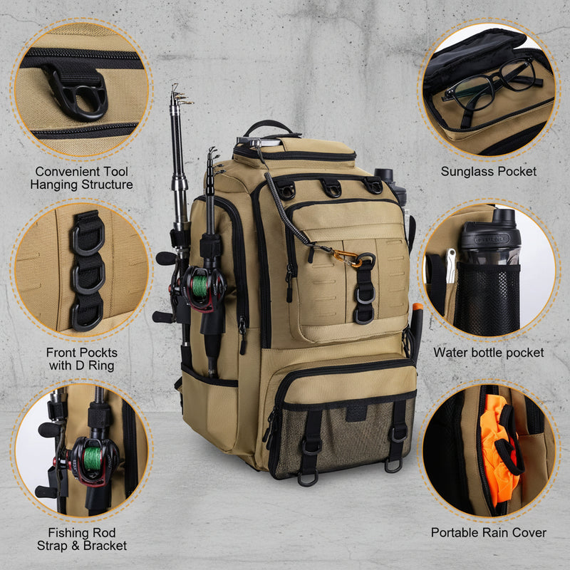 Vis Rugzak Met Koelvak Fishing Backpack Hengel Tas Outdoor