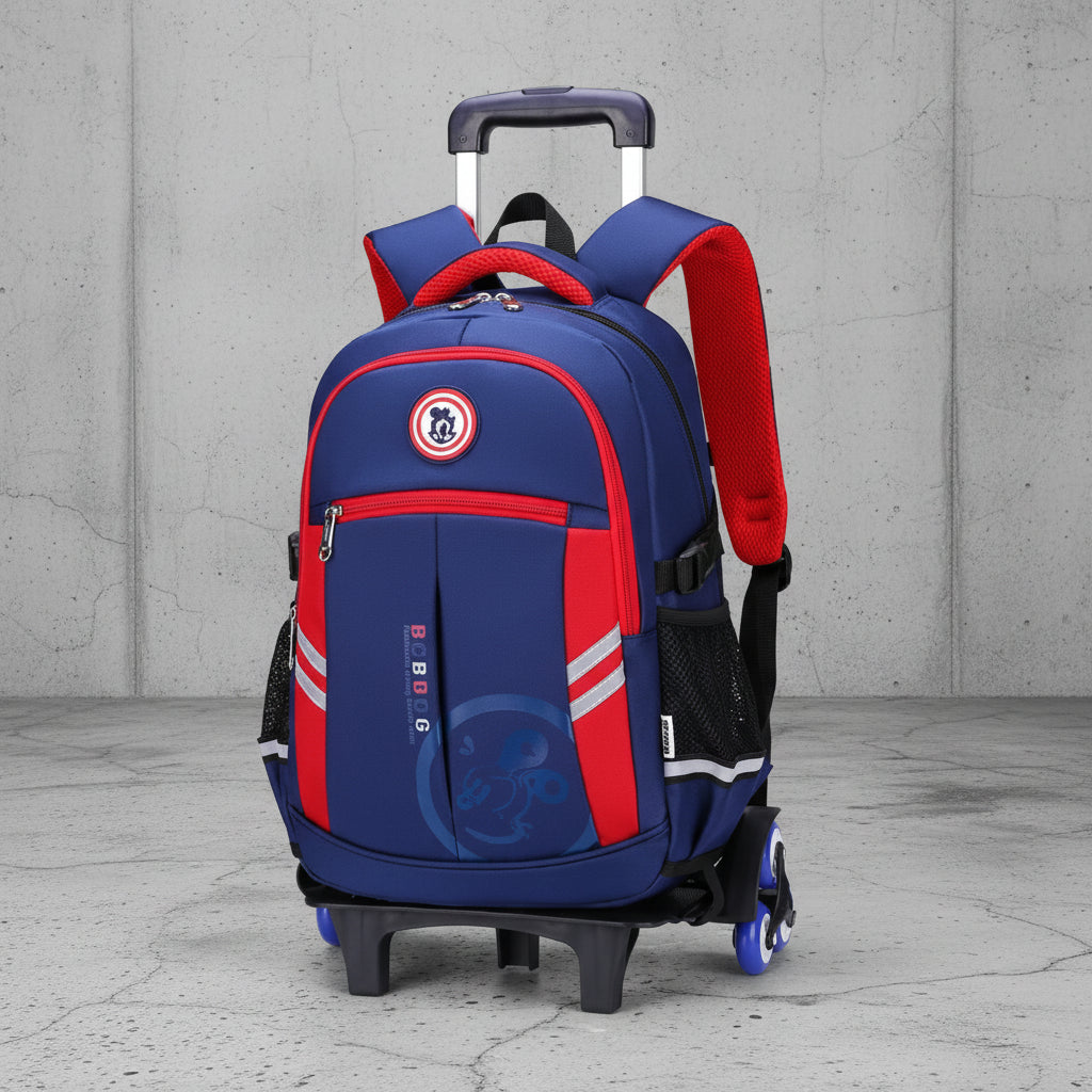 Kinder Trolley Rugzak met Wielen 2 of 6 Wiel Optie