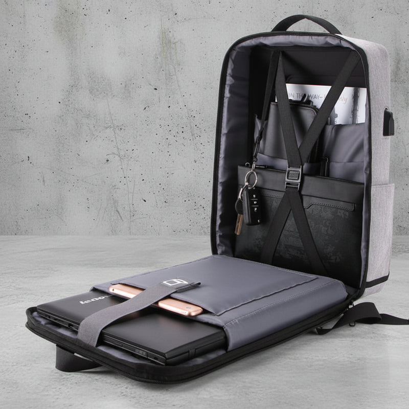 Anti-Diefstal Laptop Rugzak met USB Oplaadpoort - Harde Shell - Waterafstotend