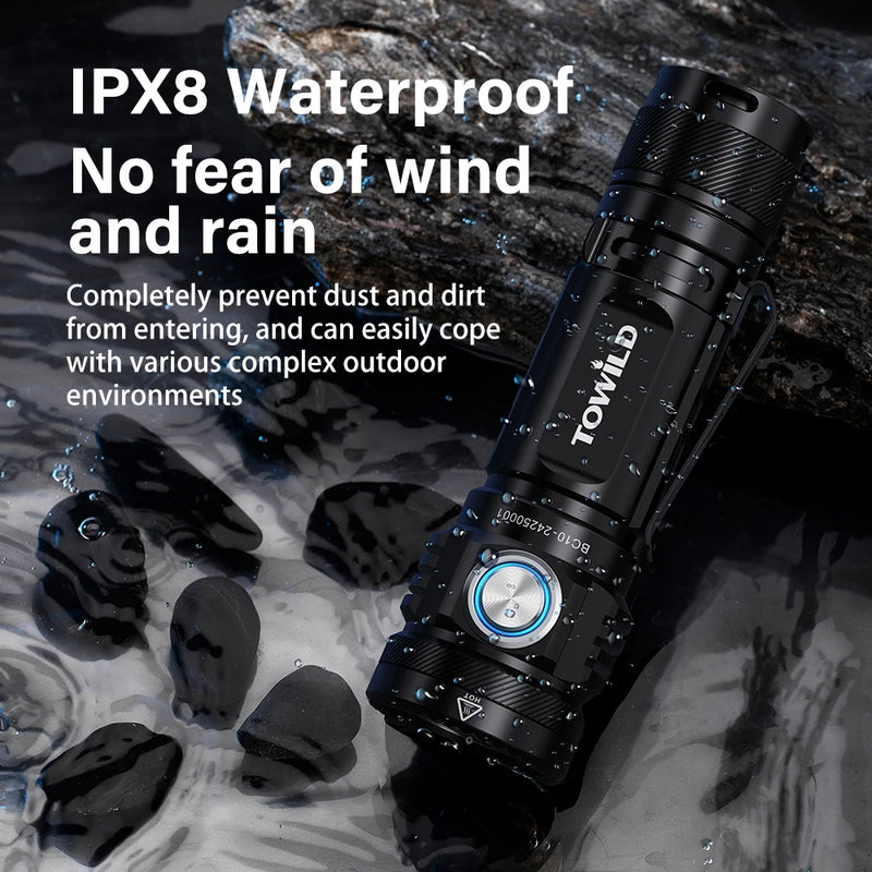 LED Zaklamp - 4000 Lumen - Oplaadbaar - Waterdicht