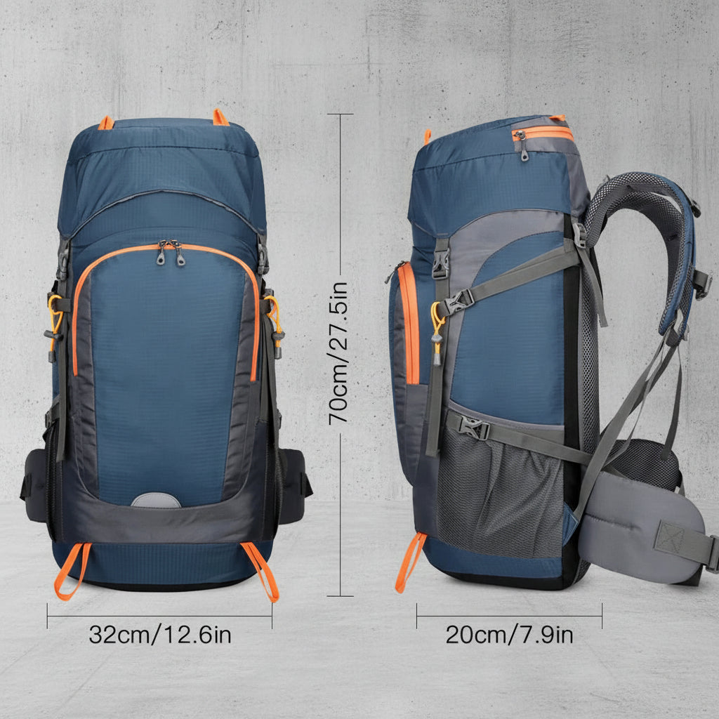 Backpack 65L Trekking Rugzak met Regenhoes
