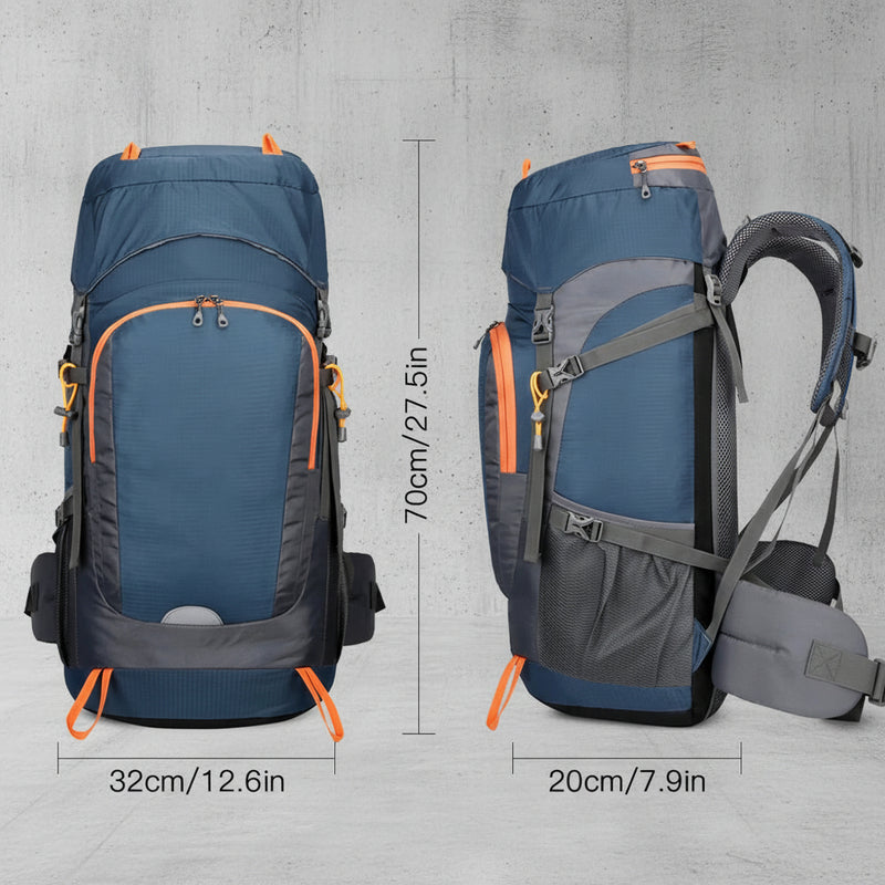 Backpack 65L Trekking Rugzak met Regenhoes