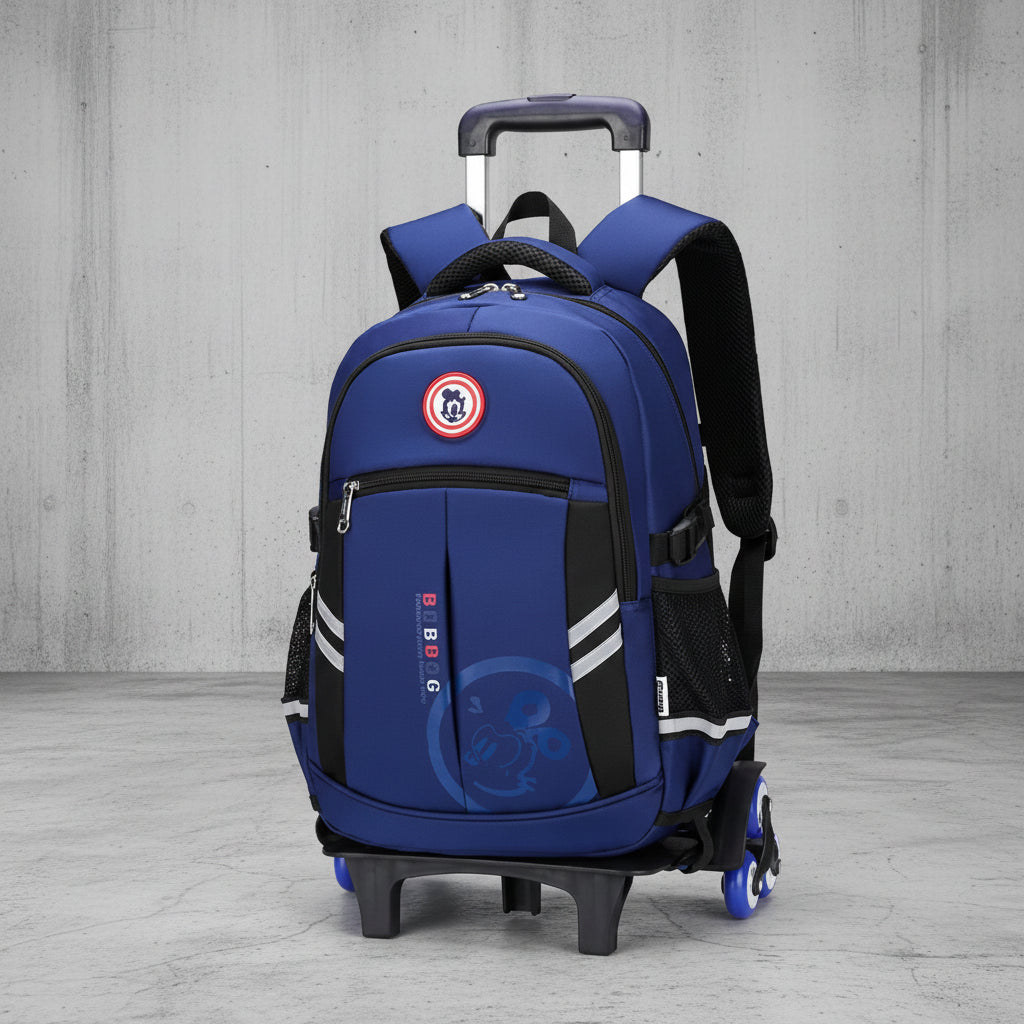 Kinder Trolley Rugzak met Wielen 2 of 6 Wiel Optie