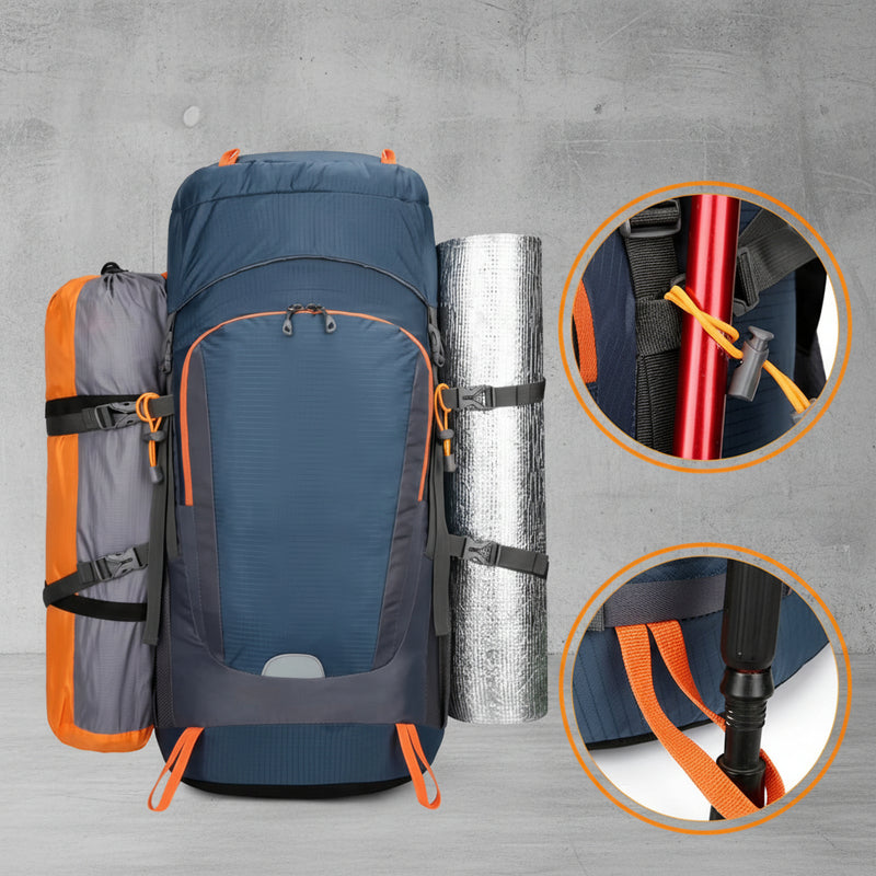 Backpack 65L Trekking Rugzak met Regenhoes