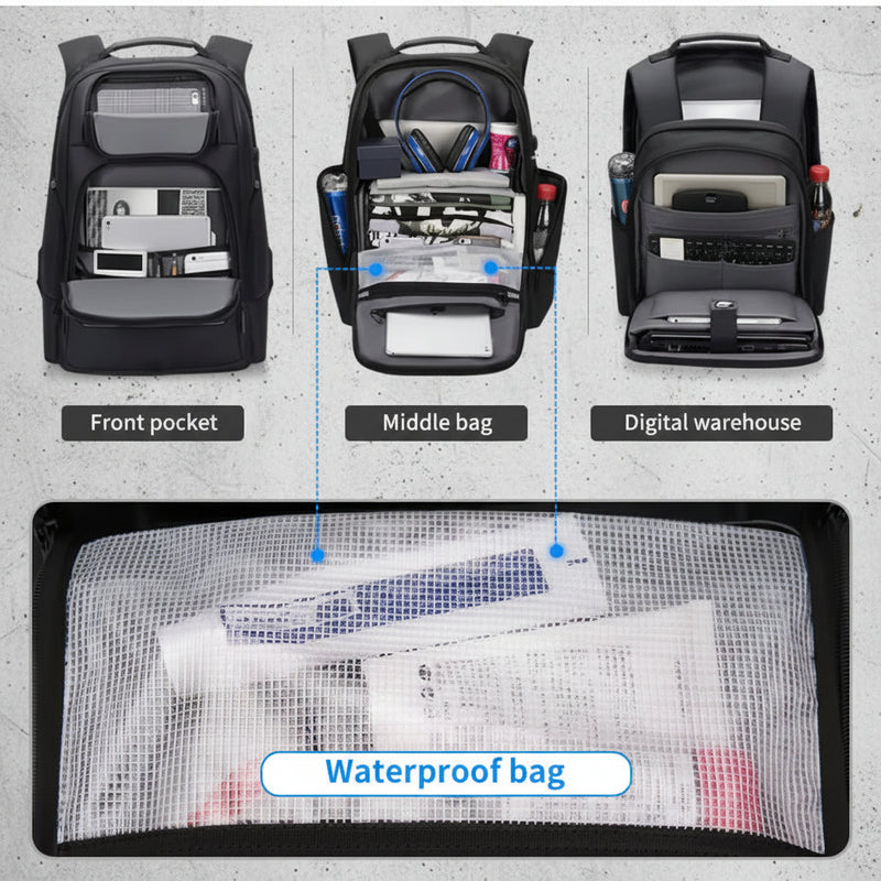 Uitbreidbare Laptop Rugzak 15.6inch Waterdicht