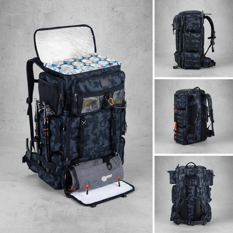Fishing Backpack met Koelvak - Hengelhouders