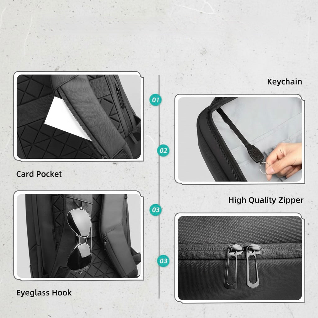 Laptop Rugzak 15.6 Inch USB Waterdicht Business Anti Diefstal