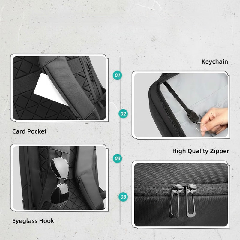 Laptop Rugzak 15.6 Inch USB Waterdicht Business Anti Diefstal