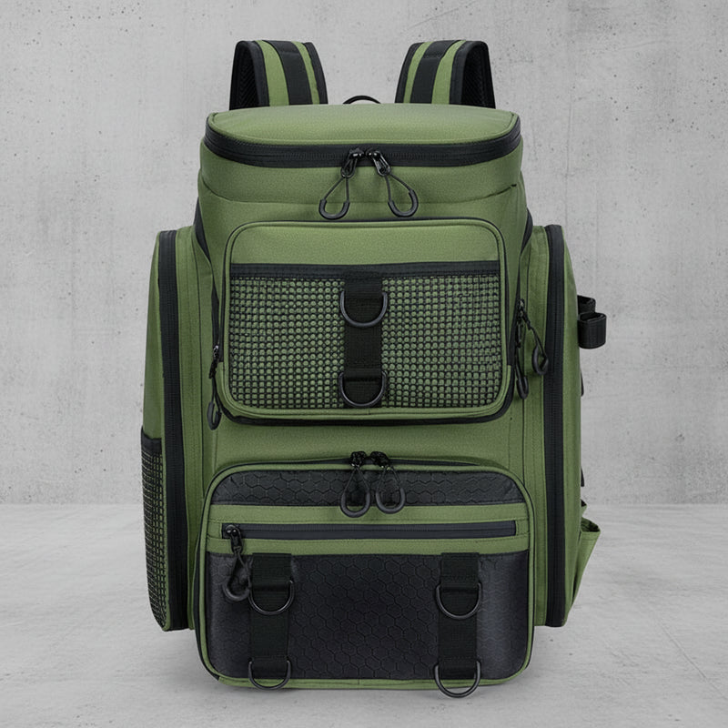 Tactische Visrugzak met Hengelhouders en 16 Vakken