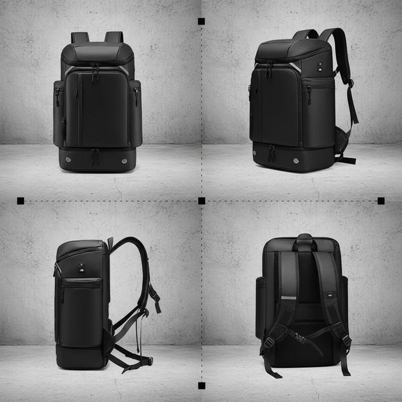 Laptop Rugzak 17 Inch met Schoenvak - Waterdicht - 50L Travel Backpack