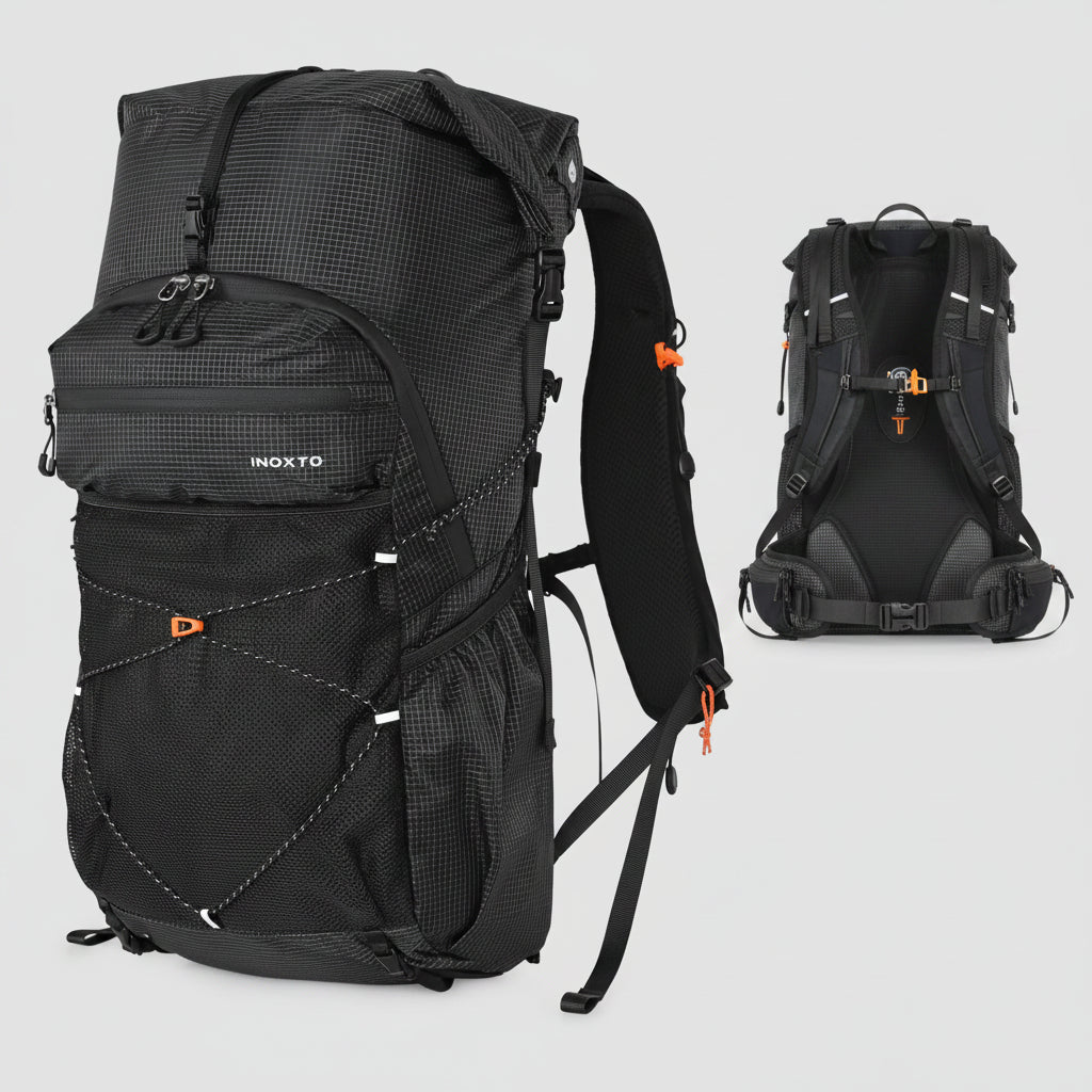 Trekking Backpack - Lichtgewicht Outdoor Rugzak met Verstelbaar Draagsysteem & Slimme Opbergruimte