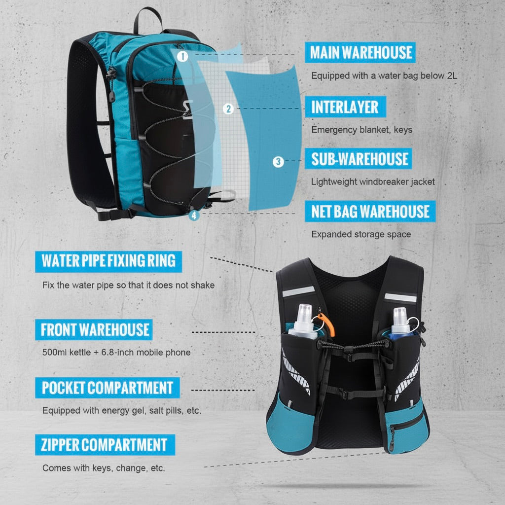 Ultralichte Hydratatie Hardloop Rugzak