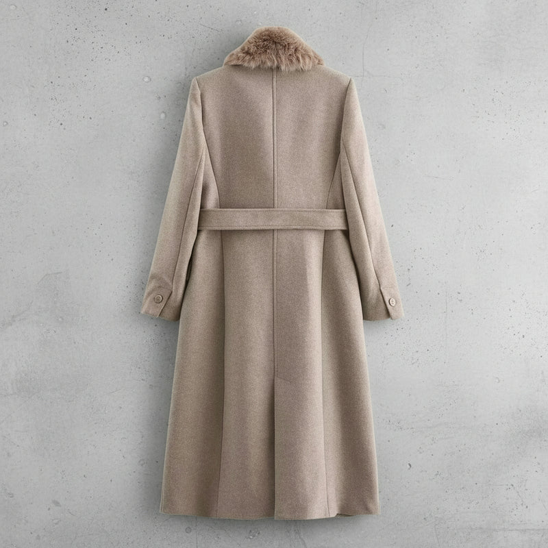 Dames Trenchcoat Manteljas Lang Met Riem