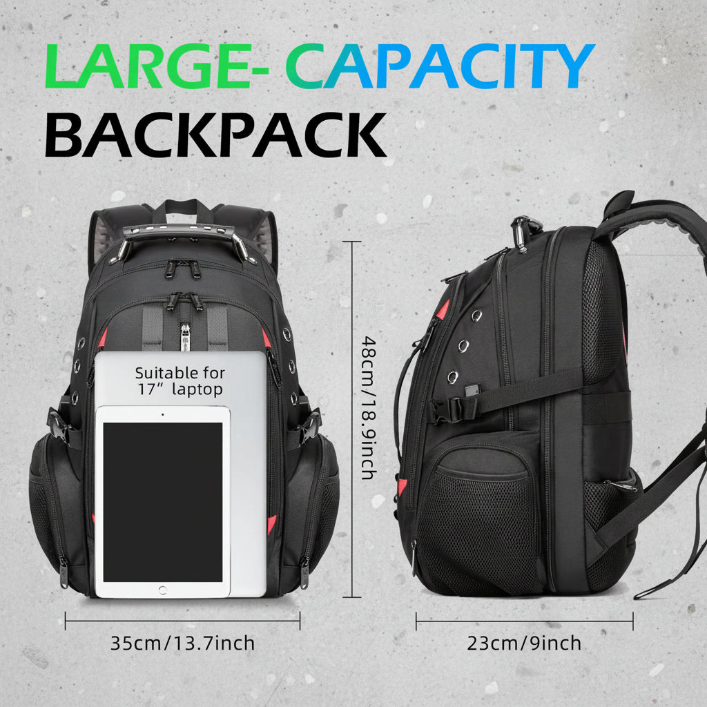 Backpack Laptop Rugzak 40L met USB 17 Inch