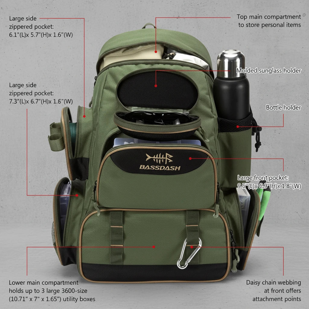 Vis Rugzak XL – Ruim – Waterbestendig – Comfortabel