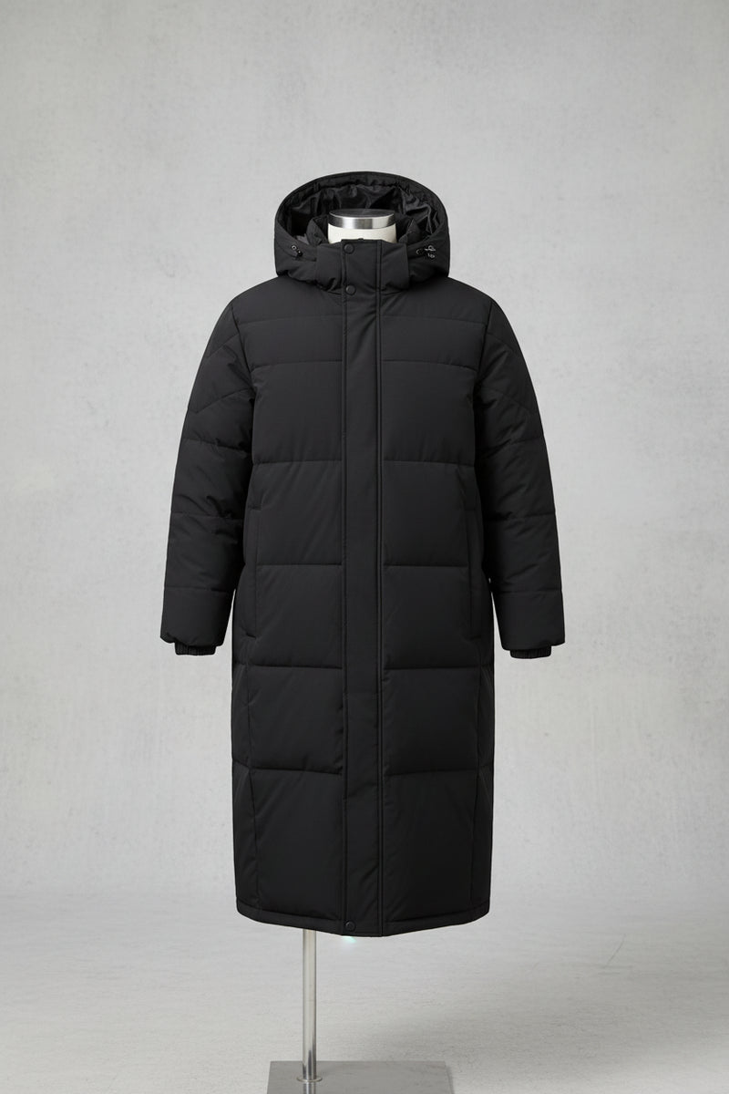Heren Lange Puffer Winterjas - Extra Warm - Gevoerd