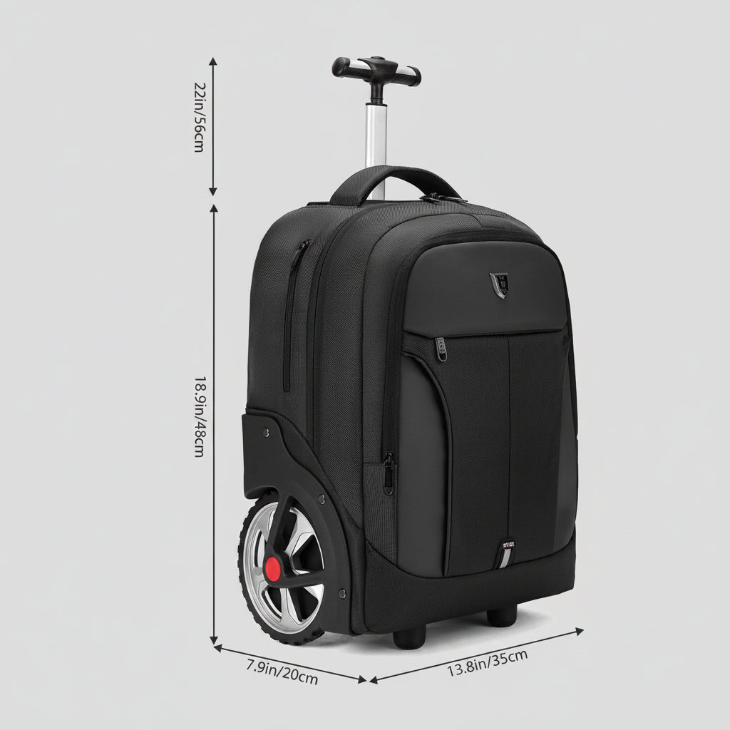 Rolkoffer Rugzak - Trolley Backpack met Uitschuifbare Trekstang -  18 inch / 20 inch