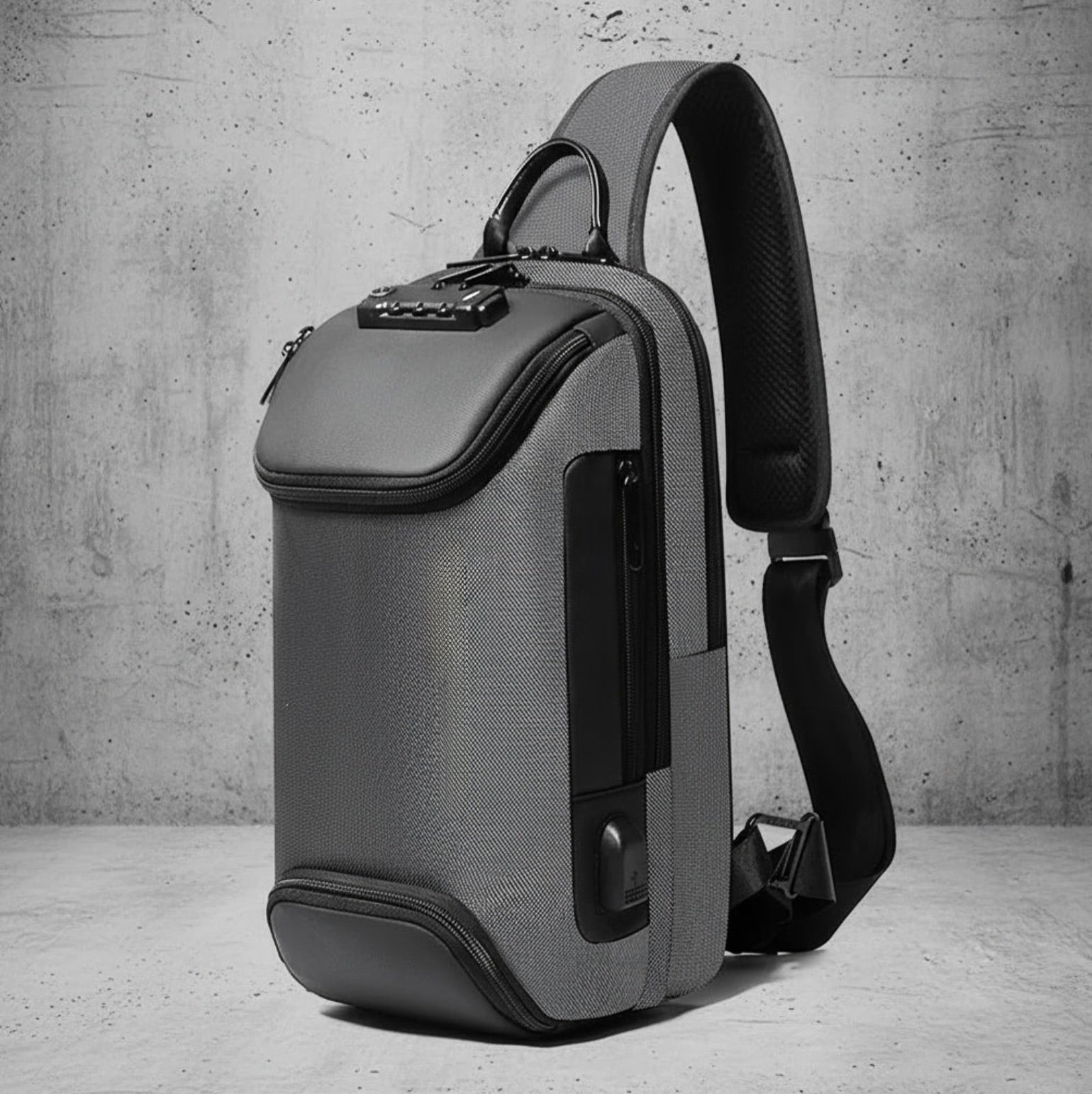 Crossbody Sport Rugzak met Anti-Diefstal Slot