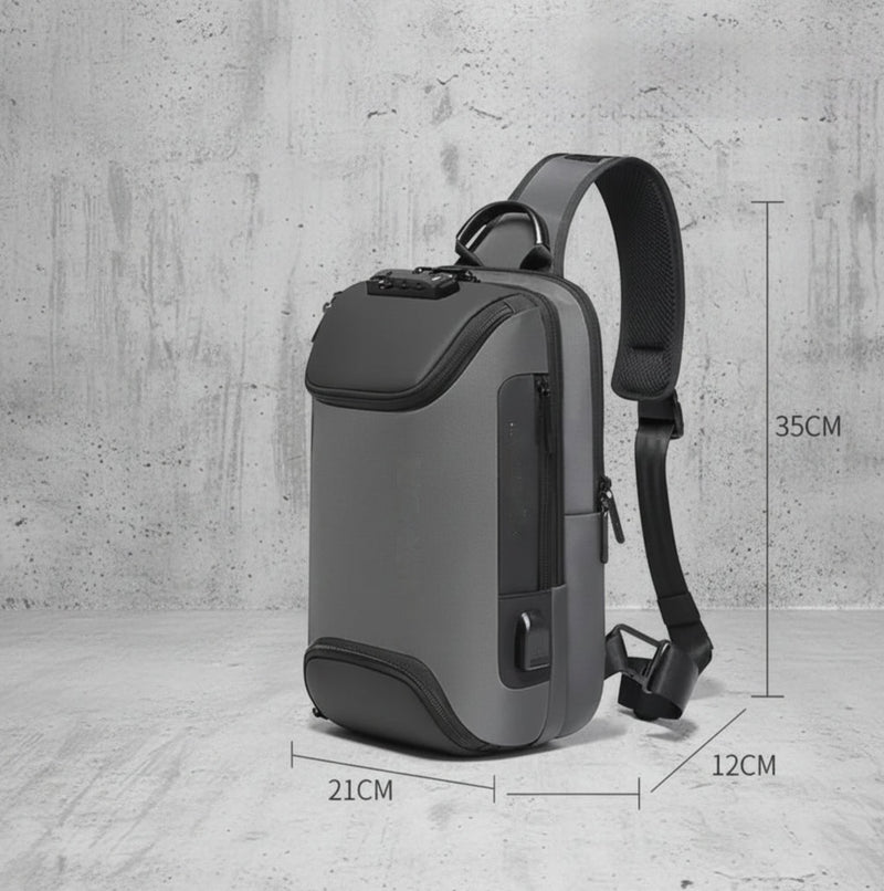 Crossbody Sport Rugzak met Anti-Diefstal Slot