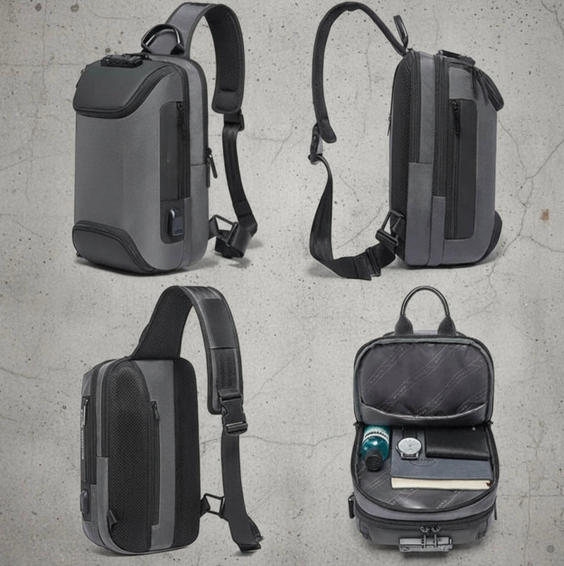 Crossbody Sport Rugzak met Anti-Diefstal Slot