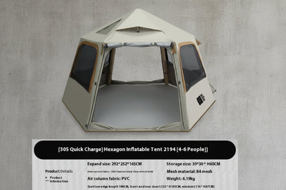 Opblaasbare Camping Tent 4-6 Personen - Waterdicht