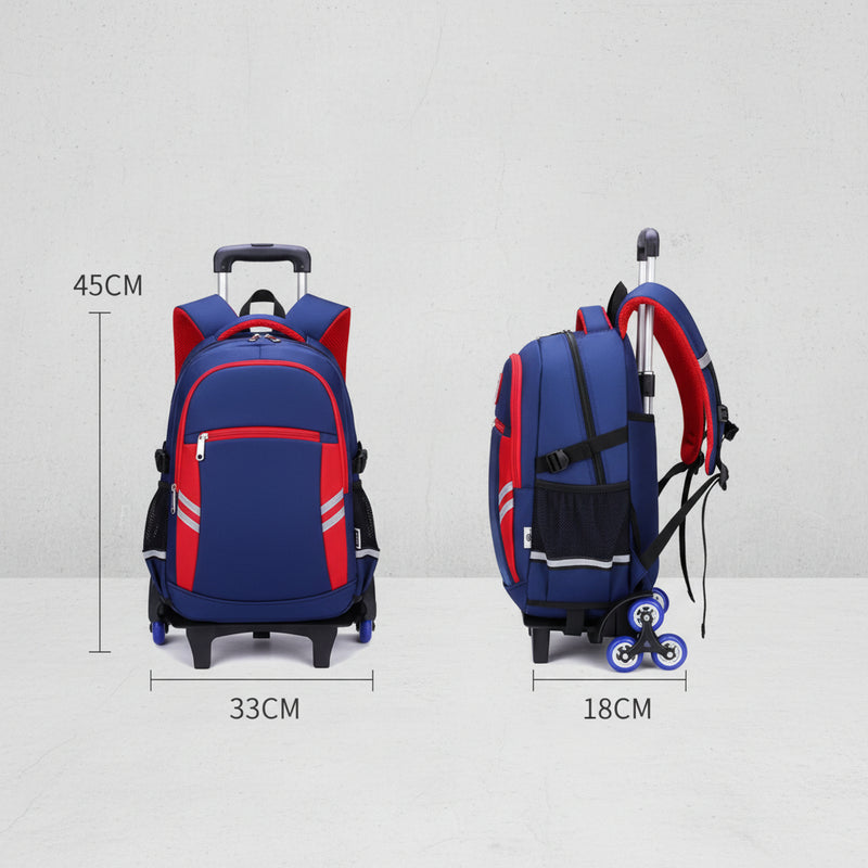 Kinder Trolley Rugzak met Wielen 2 of 6 Wiel Optie