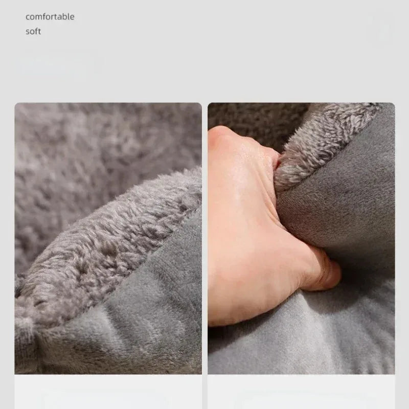 Fluffy Hondenmand met Zachte Pluche Binnenkant