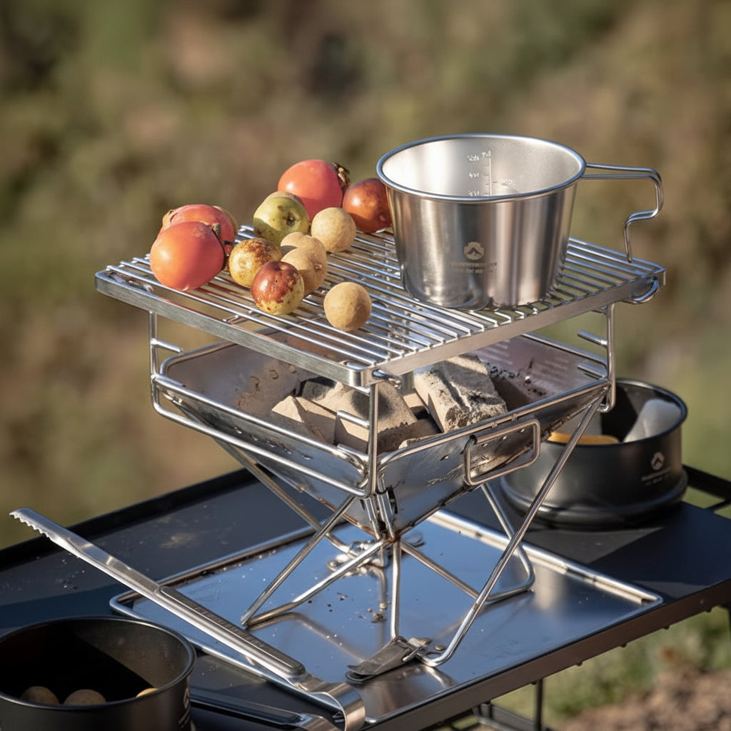 Opvouwbare BBQ Grill - Firepit - RVS