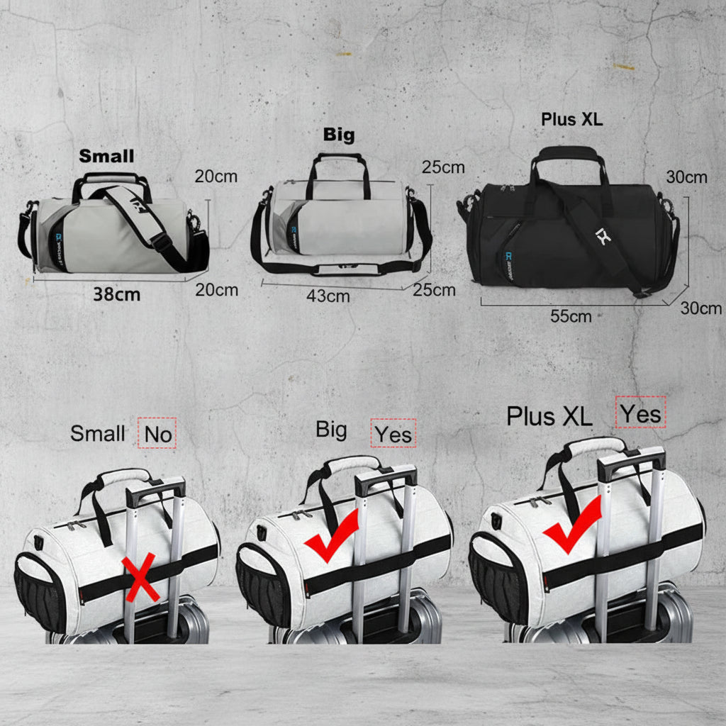 Waterdichte Sporttas met Schoenenvak – S t/m XL