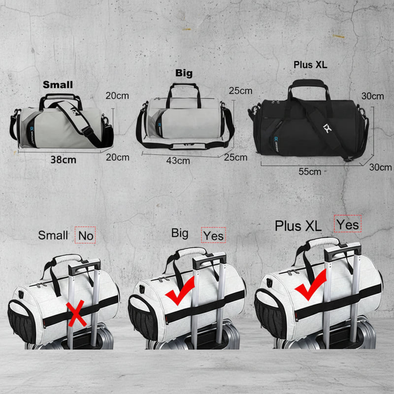 Waterdichte Sporttas met Schoenenvak – S t/m XL