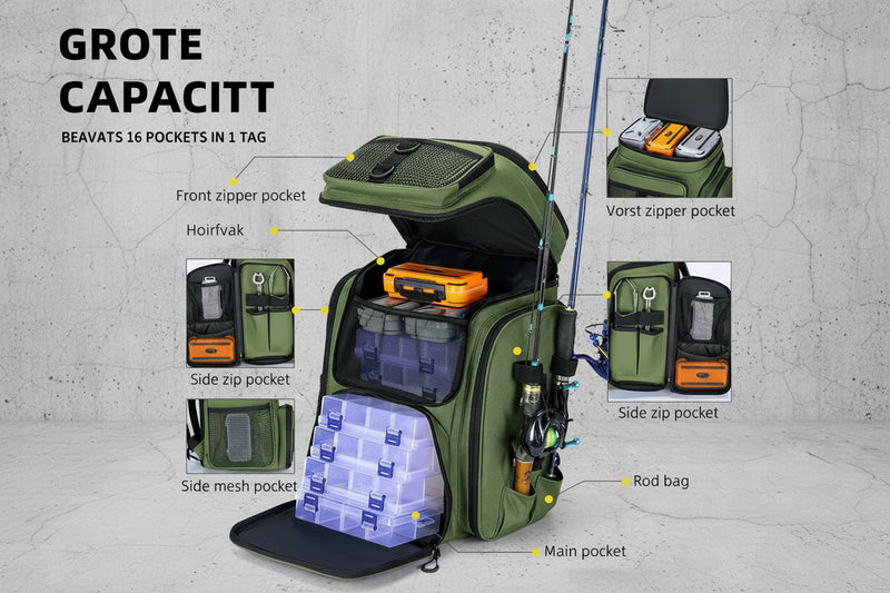 Visrugzak Hengelhouders Vistas Tactische tas